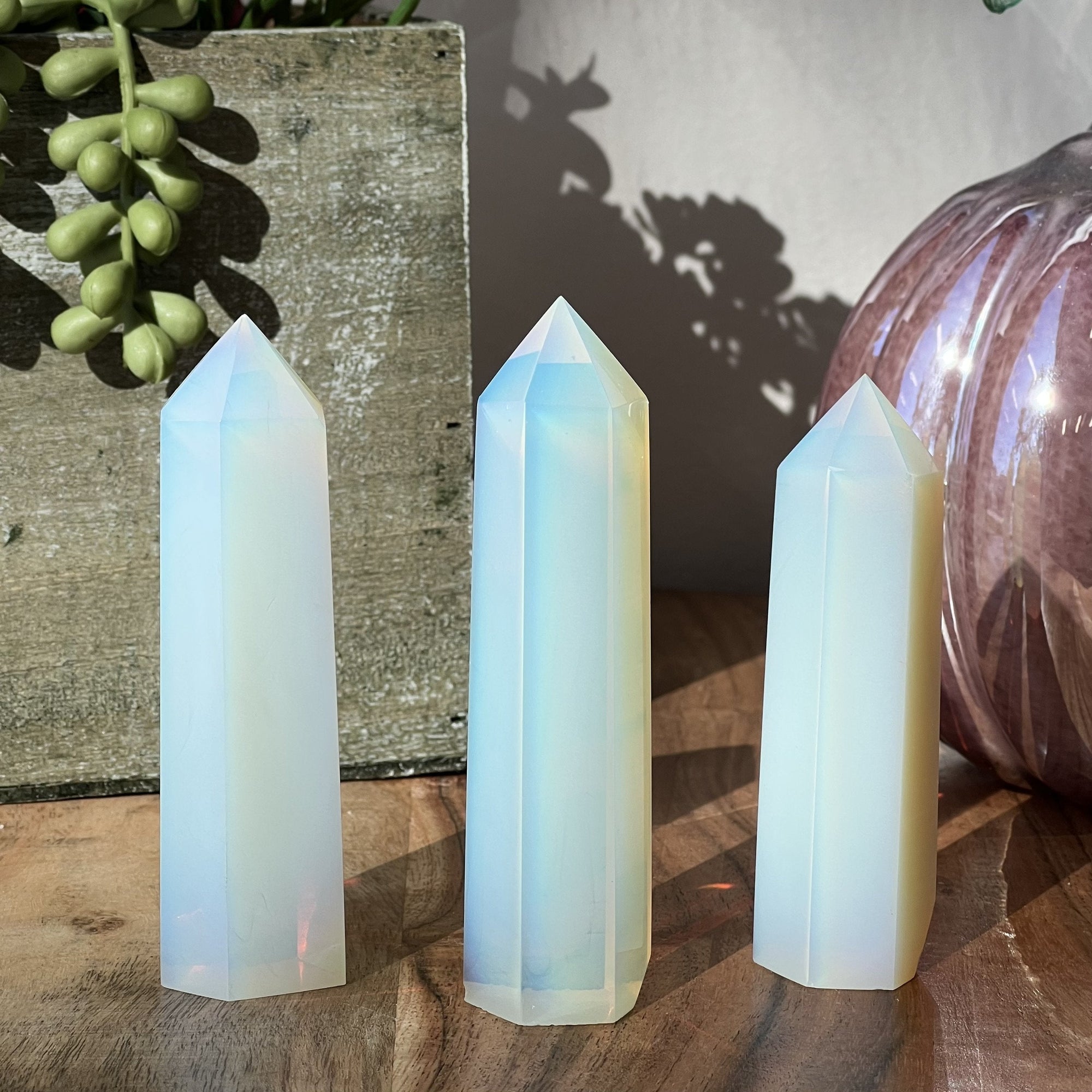 3-4" Gemstone Obelisk - Opalite - Magick Magick.com
