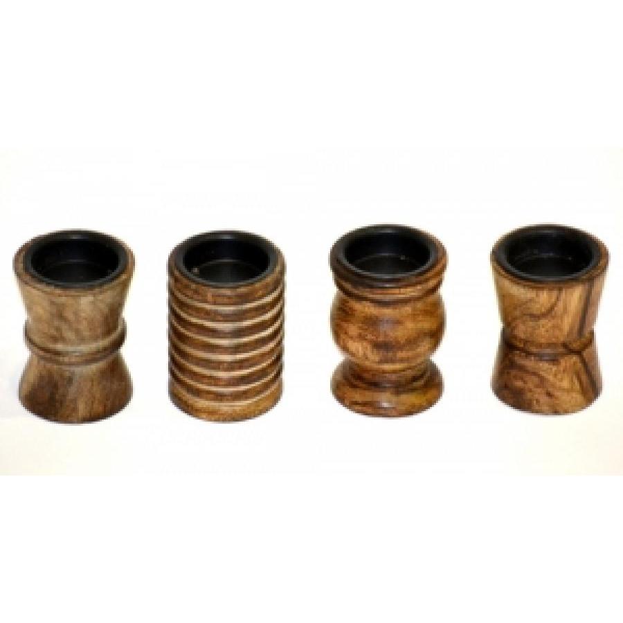 3” x 2.25” Wooden Charcoal Burner / Candle Holder (Assorted Designs) - Magick Magick.com
