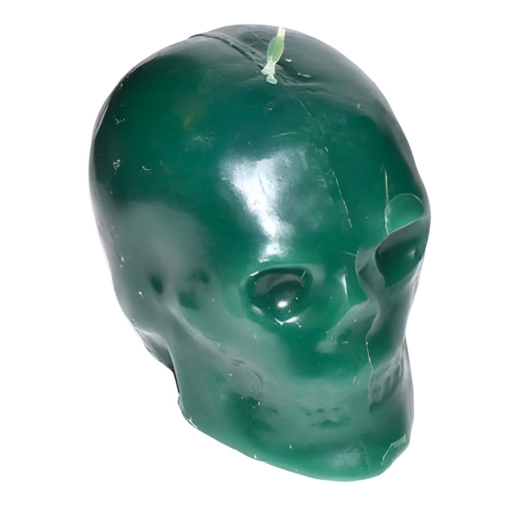 3.5" Skull Candle - Green - Magick Magick.com