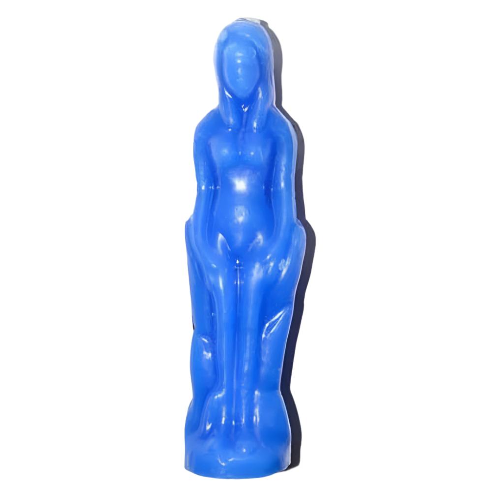 8" Female Candle - Blue - Magick Magick.com