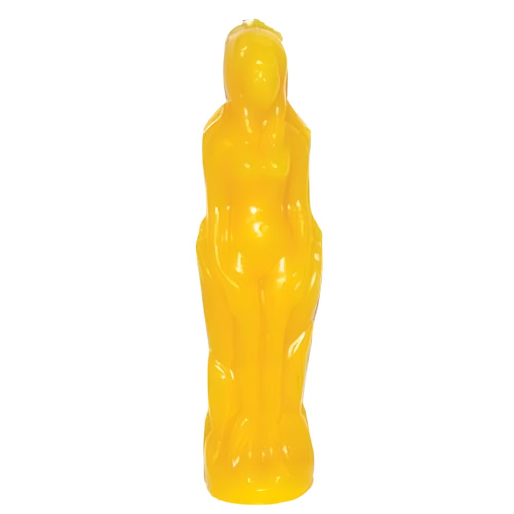 8" Female Candle - Yellow - Magick Magick.com
