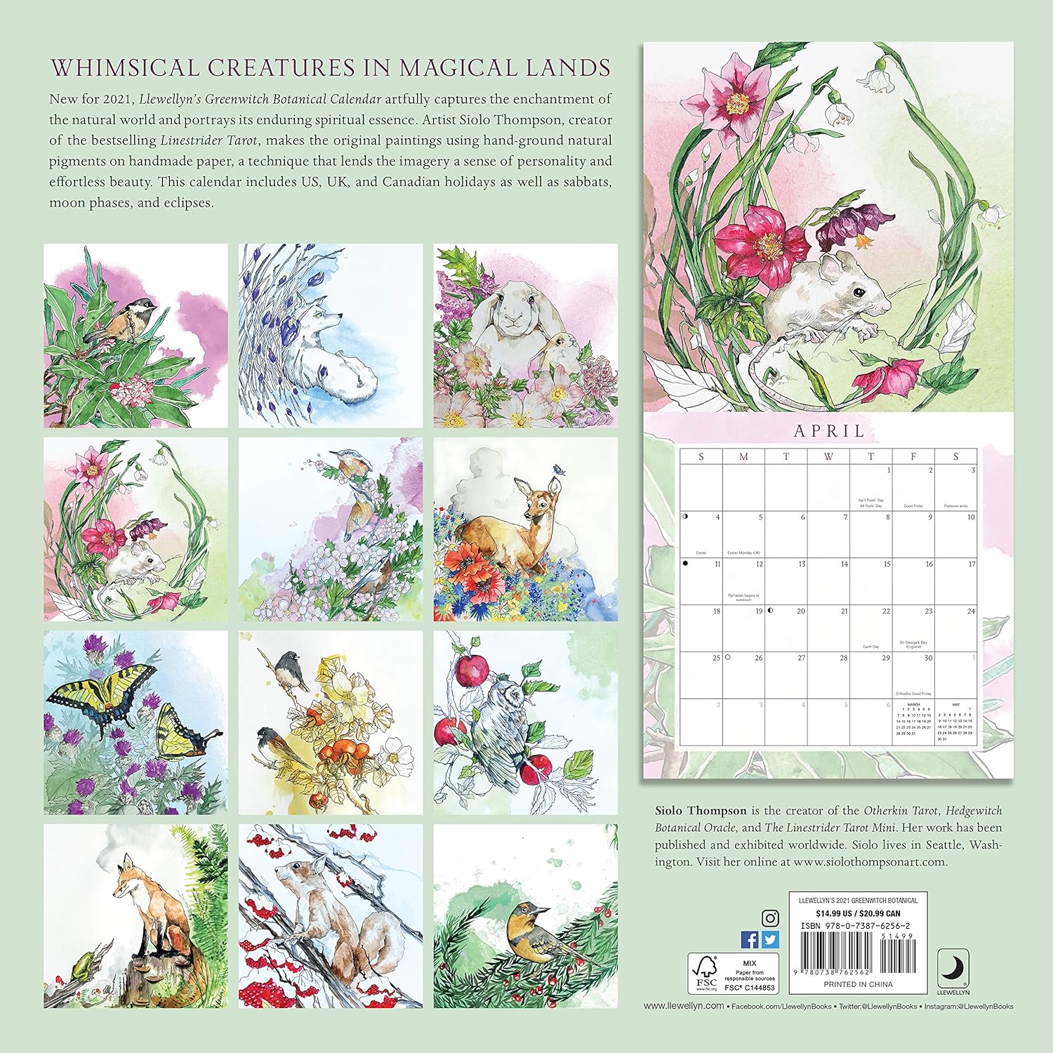 Llewellyn's 2021 Greenwitch Botanical Calendar by Llewellyn