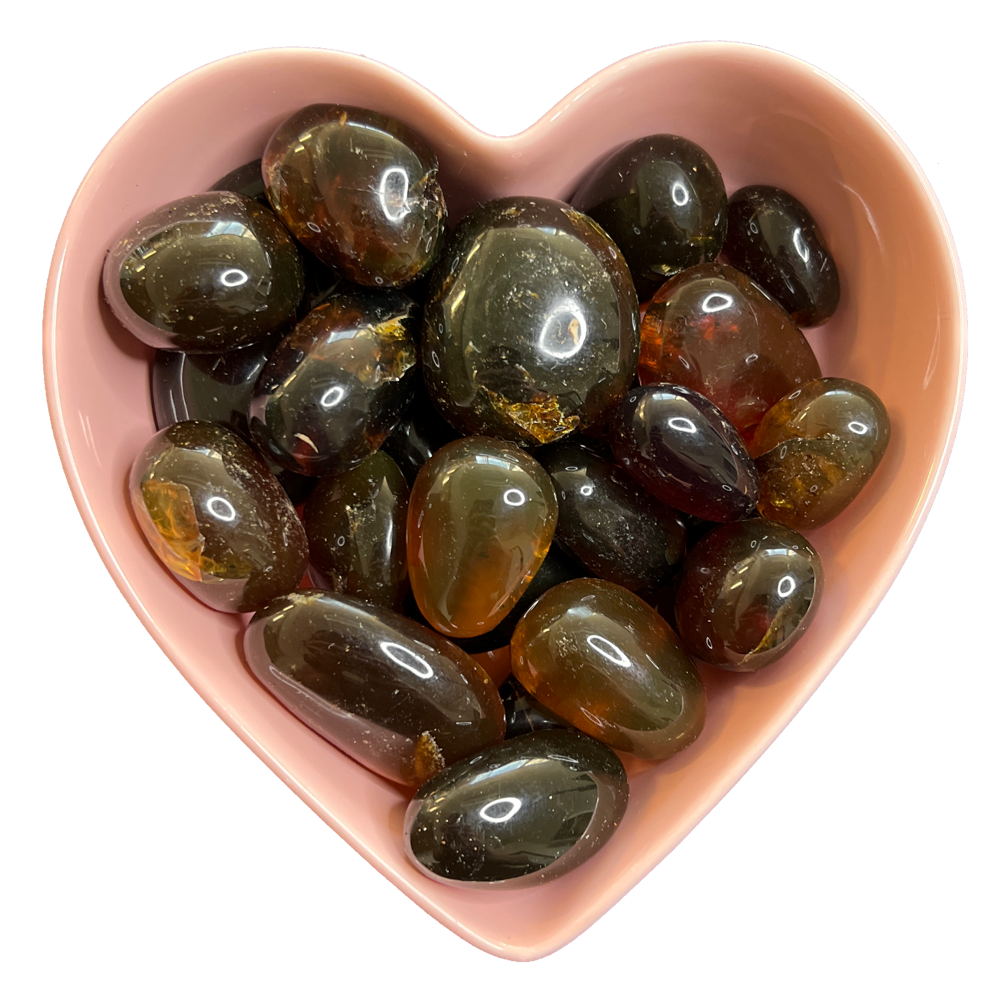 Red Amber Tumbled Stone Natural Gemstone - One Stone - Magick Magick.com