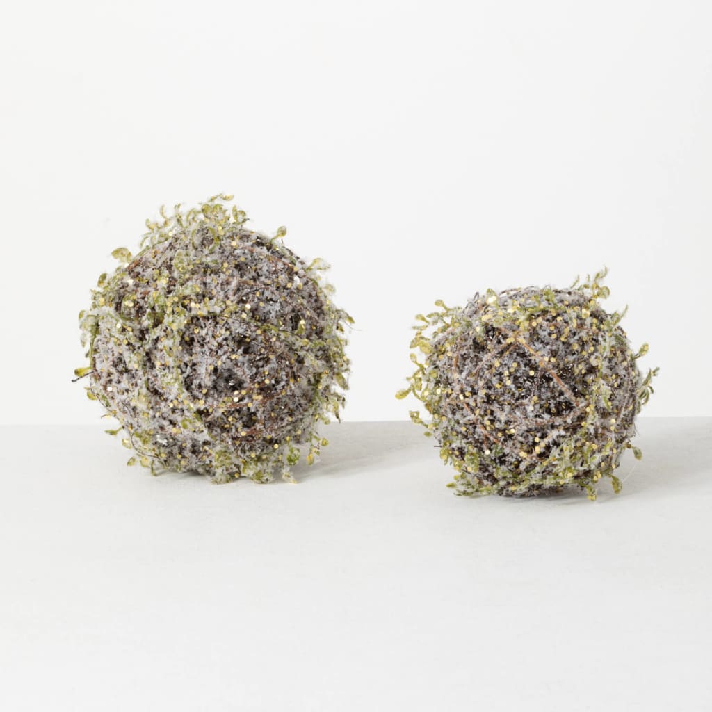 Frosted Twig Orb (Set of 2) Christmas Decoration - Christmas