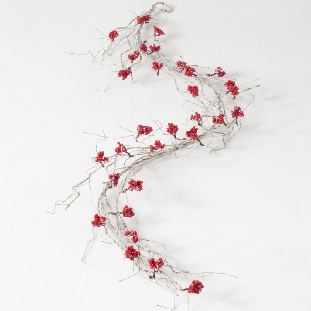 Red Berry Birch Twig Garland Christmas Decoration -