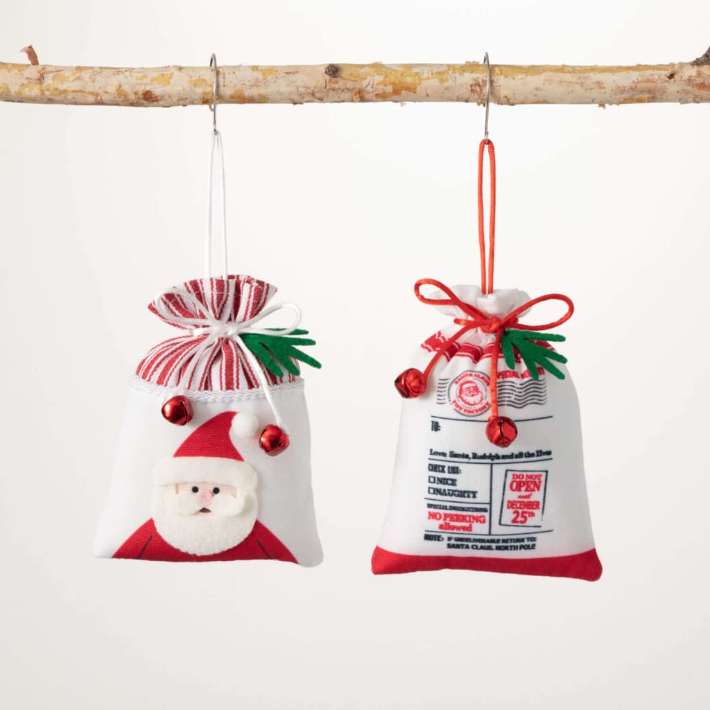 Santa’s Sack Oranment Set (Set of 2) Christmas Decoration -