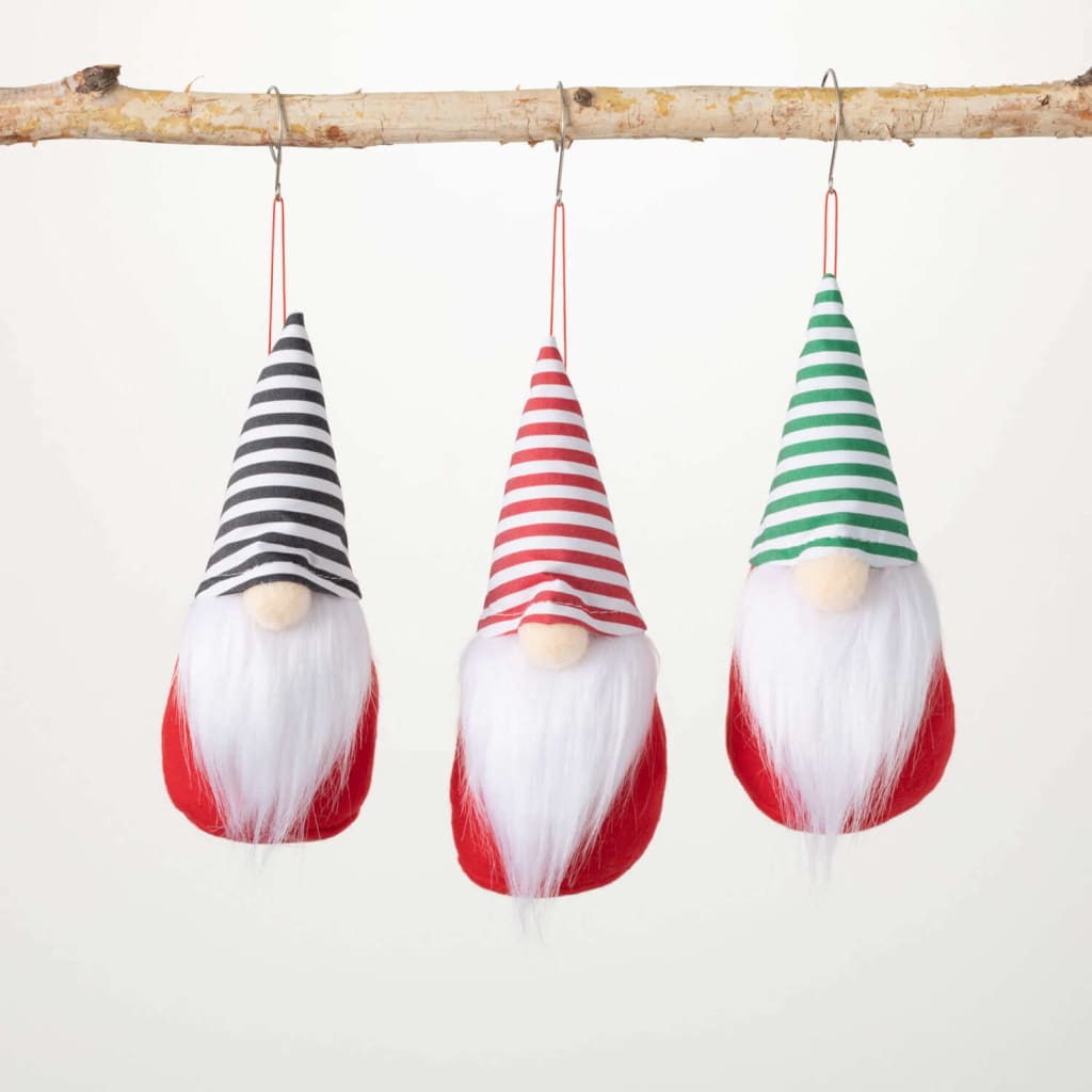 Plush Gnome Ornament Set (Set of 3) Christmas Decoration -