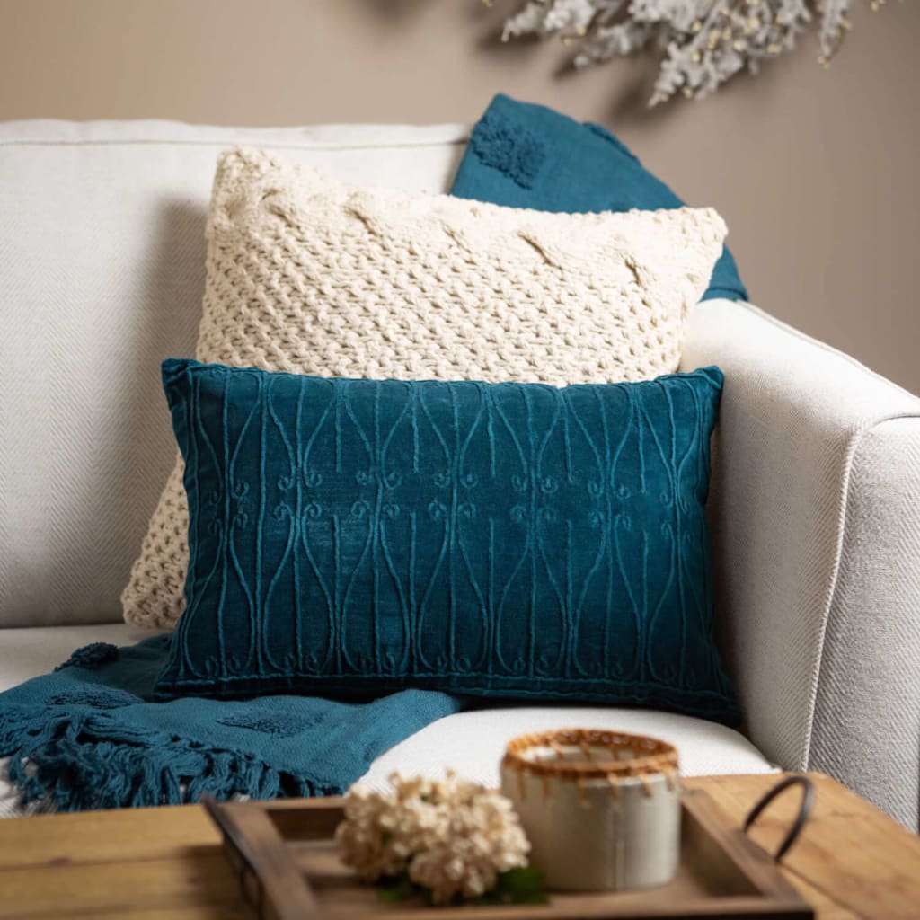Ecru Cable Knit Pillow Christmas Decoration - Christmas -