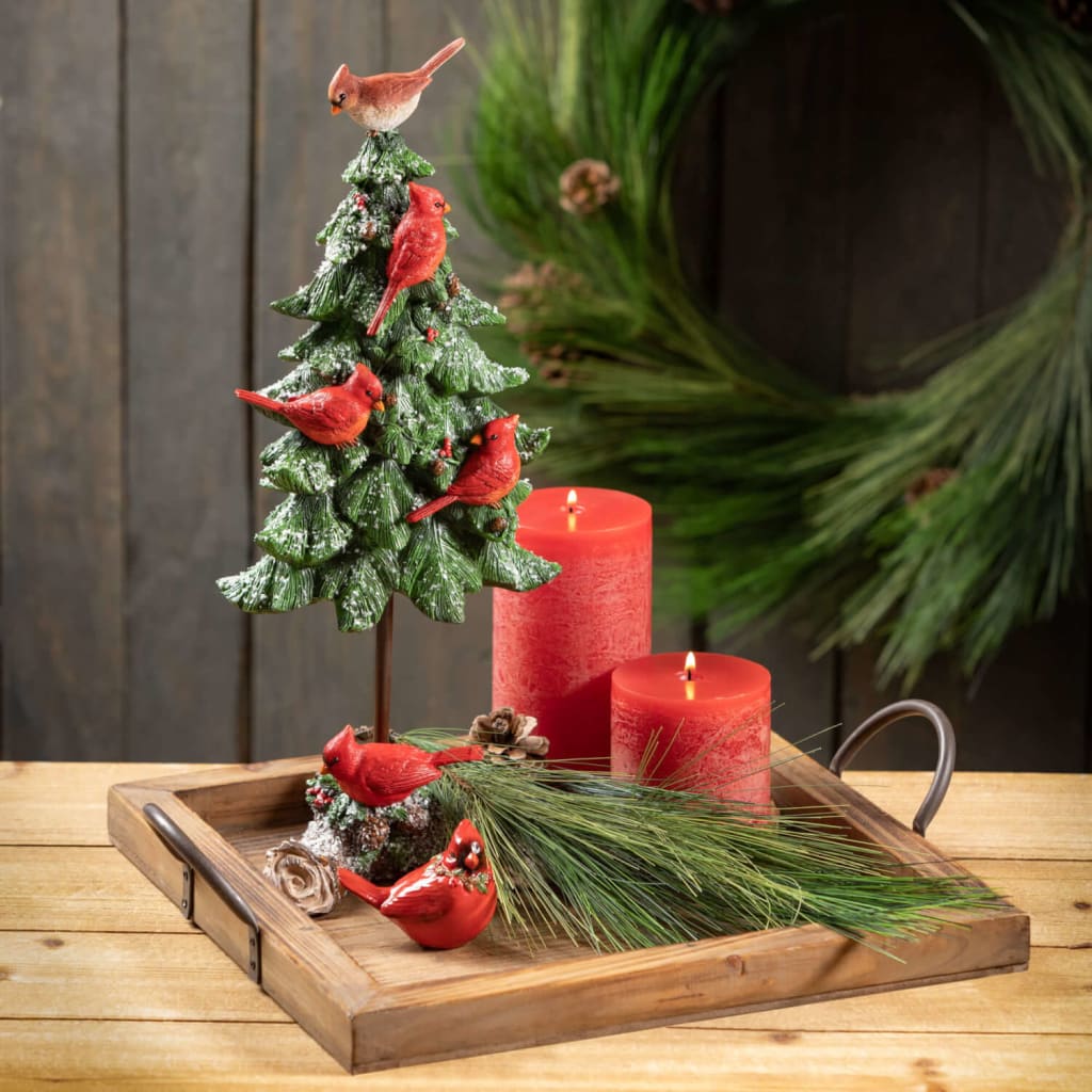 Cardinal Tabletop Figurine Set (Set of 2) Christmas