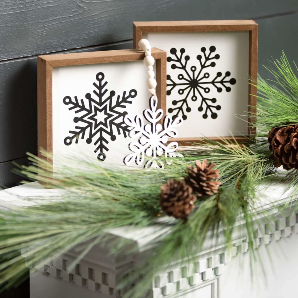 Snowflake Wall Art Trio (Set of 3) Christmas Decoration -
