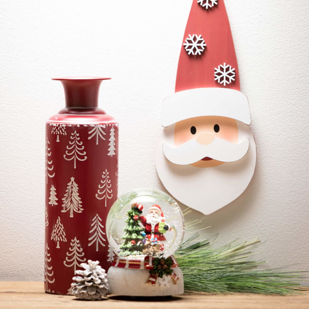 Santa With Tree Snow Globe Christmas Decoration - Christmas