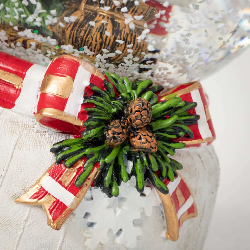 Santa With Tree Snow Globe Christmas Decoration - Christmas