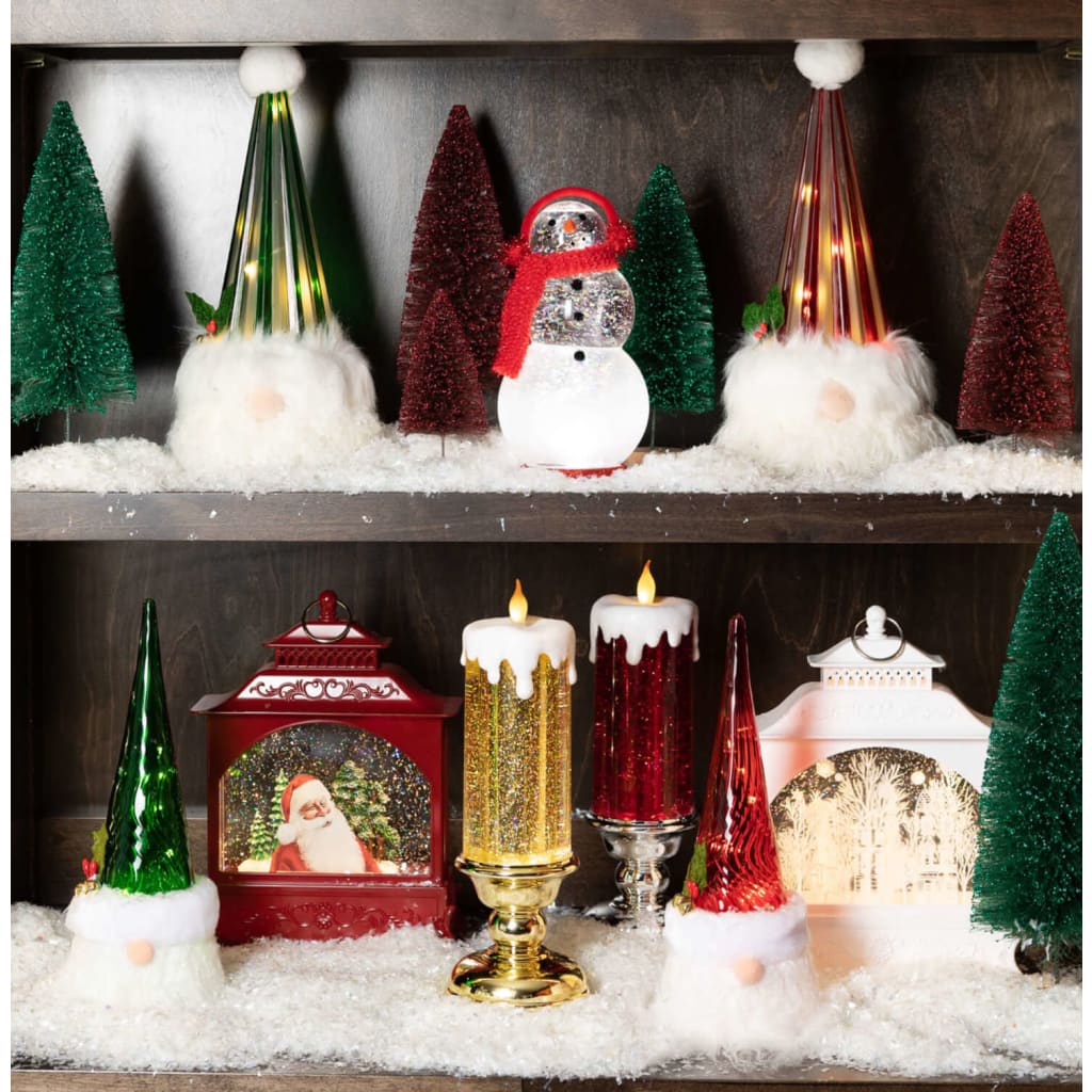 Green Bottlebrush Tree Set (Set of 3) Christmas Decoration -
