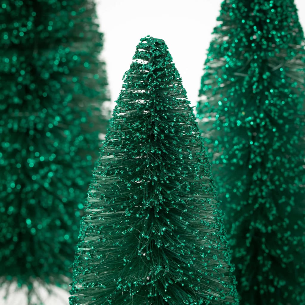 Green Bottlebrush Tree Set (Set of 3) Christmas Decoration -