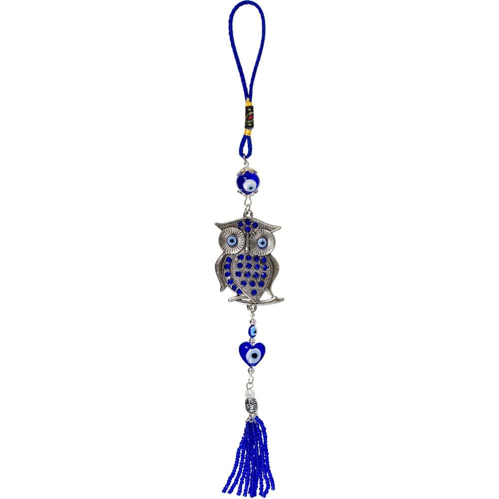 11.75" Evil Eye Talisman - Glass Owl - Magick Magick.com