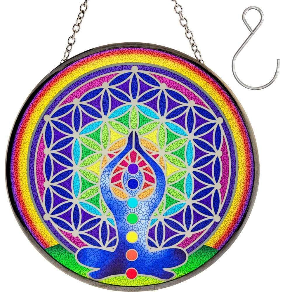 12" Glass Suncatcher - Chakra - Magick Magick.com