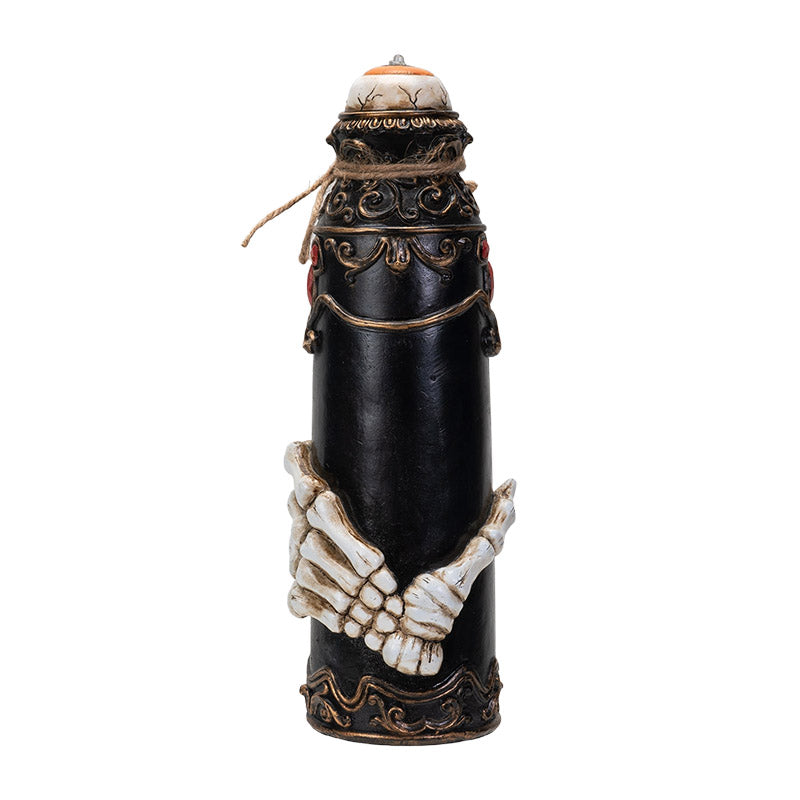 12.4" LED Potion Bottle Bones Statue - Magick Magick.com