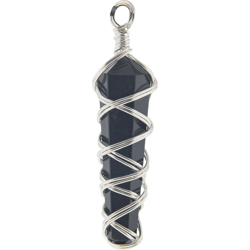 2" Wire Wrapped Point Pendant - Black Tourmaline (Assorted Design) - Magick Magick.com