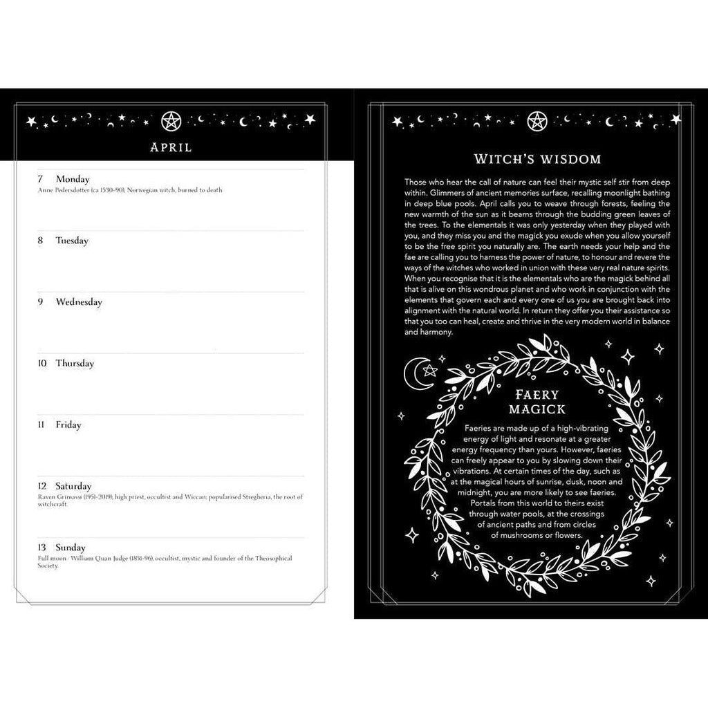 2025 Witch's Diary - Northern Hemisphere by Flavia Kate Peters, Barbara Meiklejohn-Free - Magick Magick.com