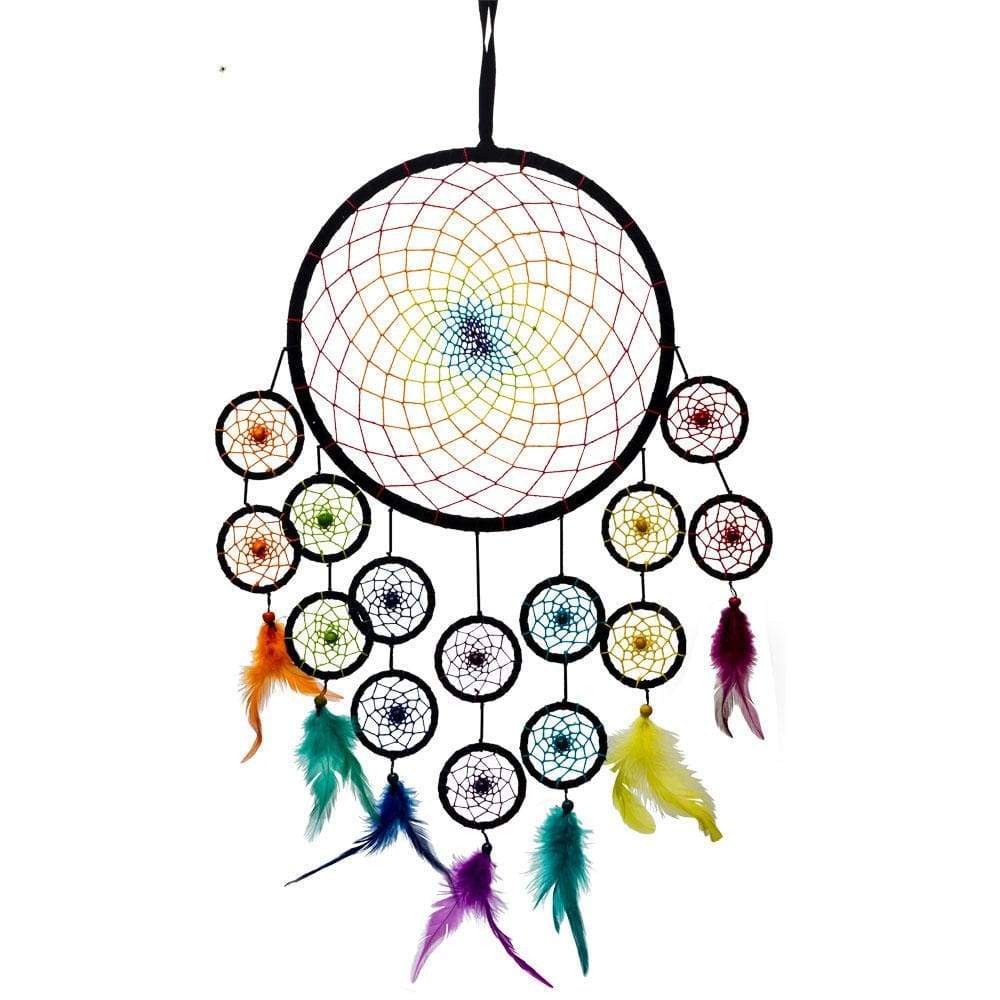 28" Dream Catcher - Double Row Chakras - Magick Magick.com