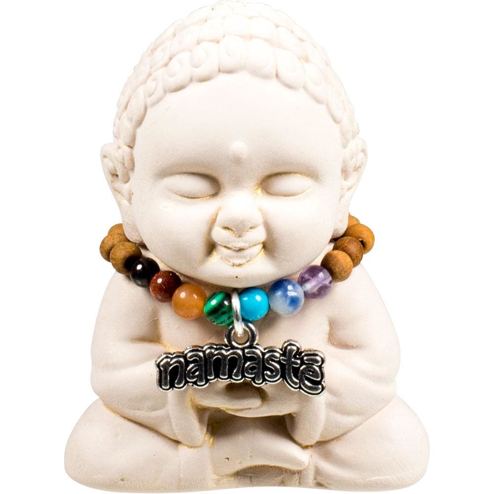 2.5" Gypsum Cement Buddha Figurine - Chakra Namaste - Magick Magick.com