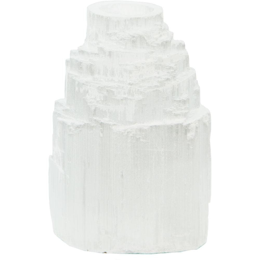2.5" Selenite Mini Candle Holder - Iceberg - Magick Magick.com