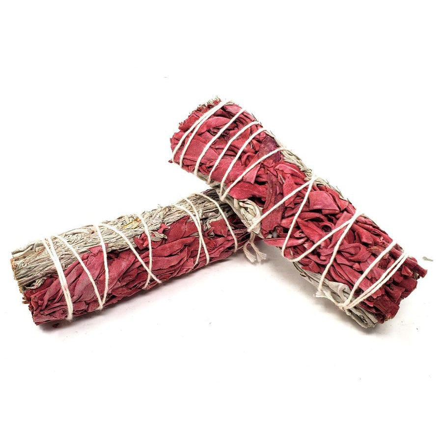 4" Dragon's Blood, White Sage & Blue Sage Smudge Stick - Magick Magick.com