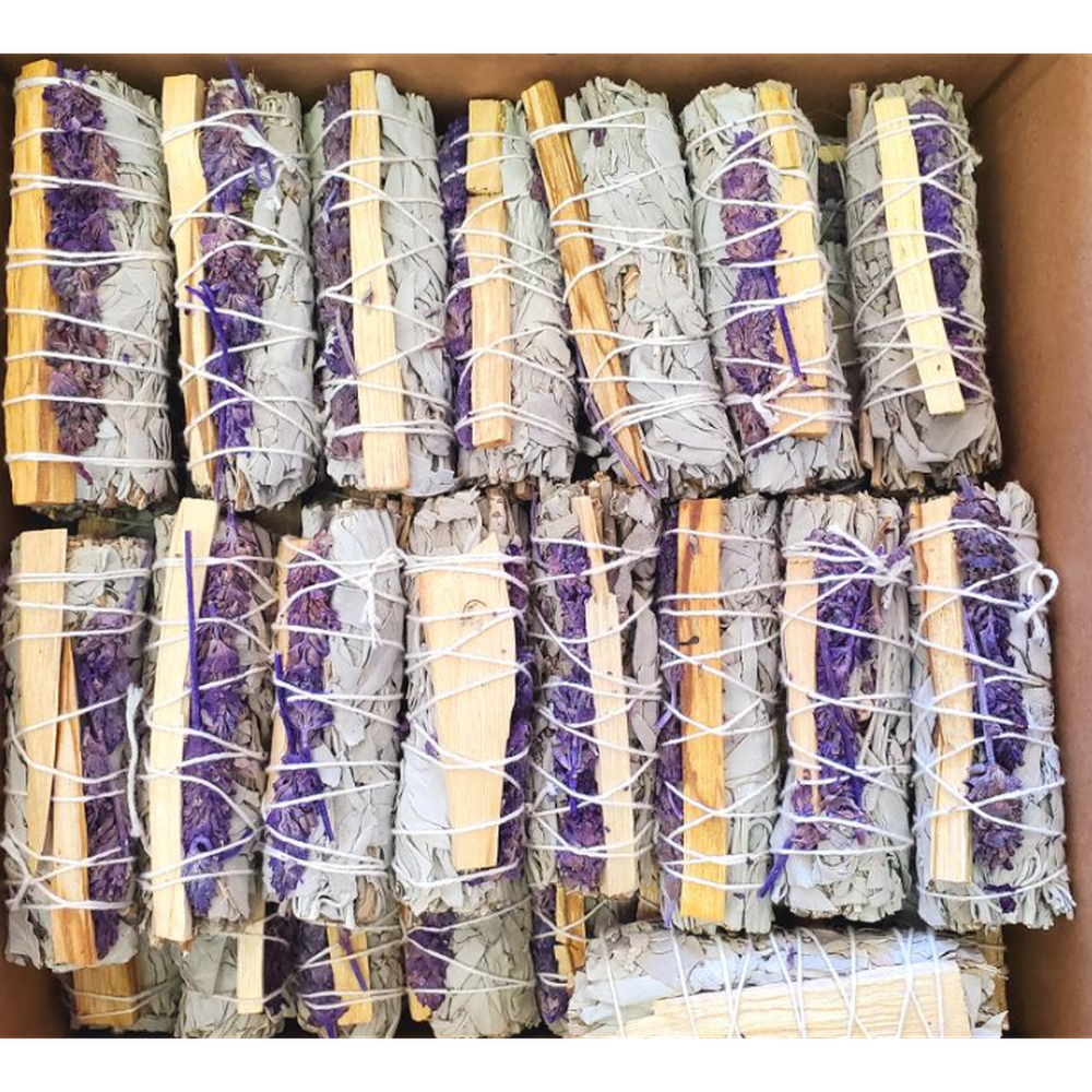 4" White Sage, Palo Santo, Lavender Smudge Stick - Magick Magick.com