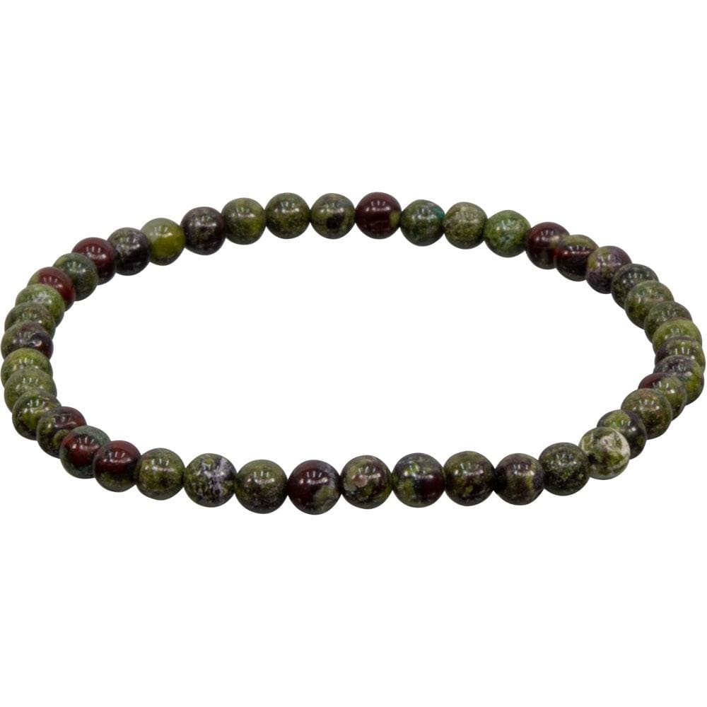 4 mm Elastic Bracelet Round Beads - Dragons Blood Jasper - Magick Magick.com