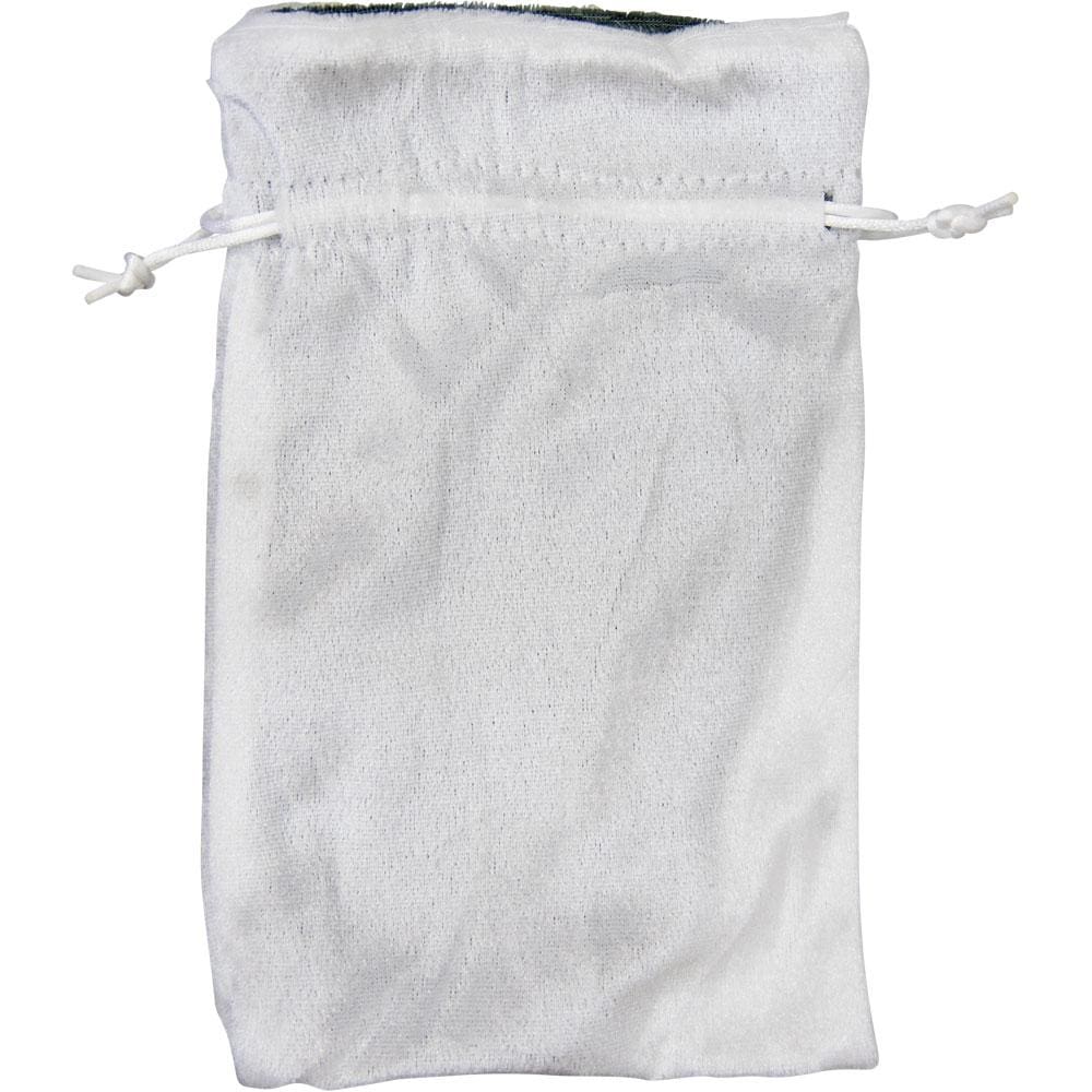4" x 8" White Velvet Bag with Silver Lining - Magick Magick.com