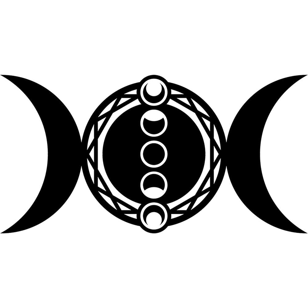 44" Wall Decal - Triple Moon with Moon Phases - Magick Magick.com
