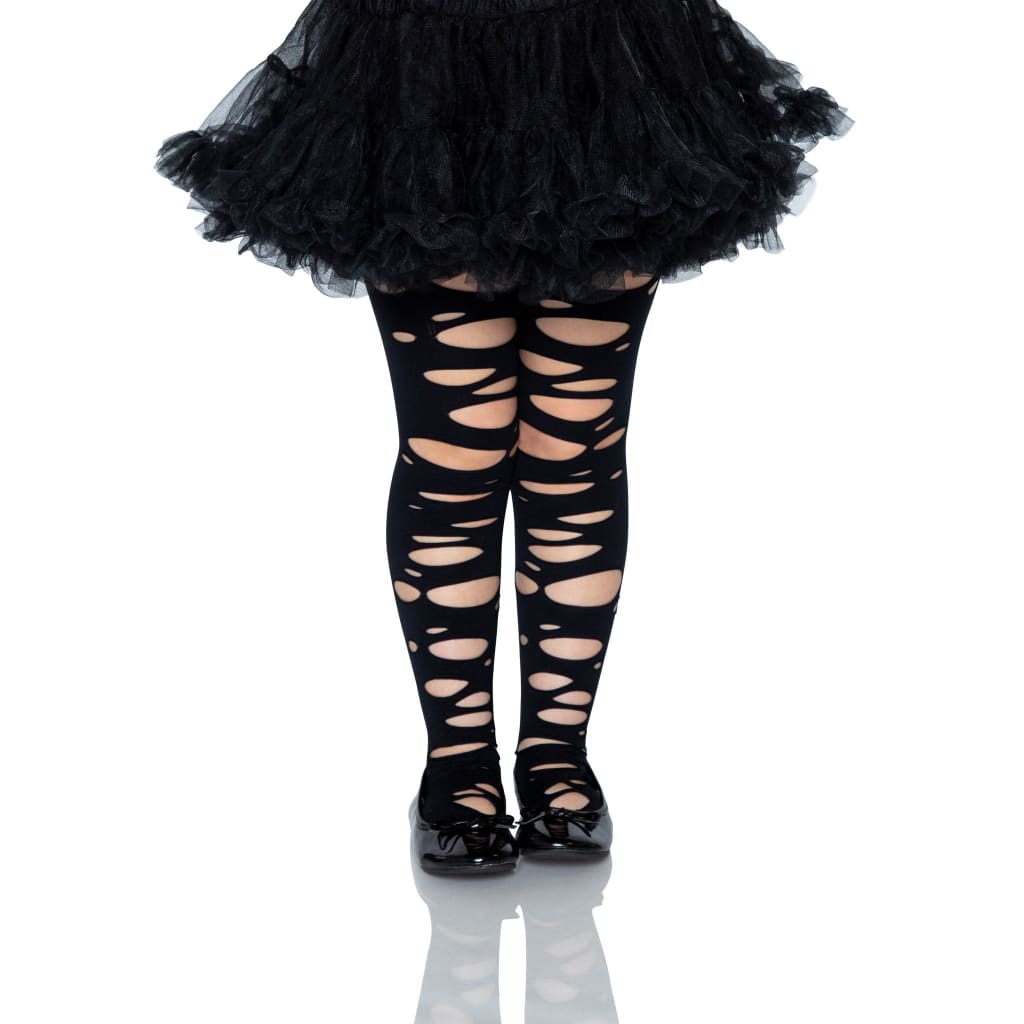 Tattered Punk Rock Tights - Child Girl’s Costume Accessory