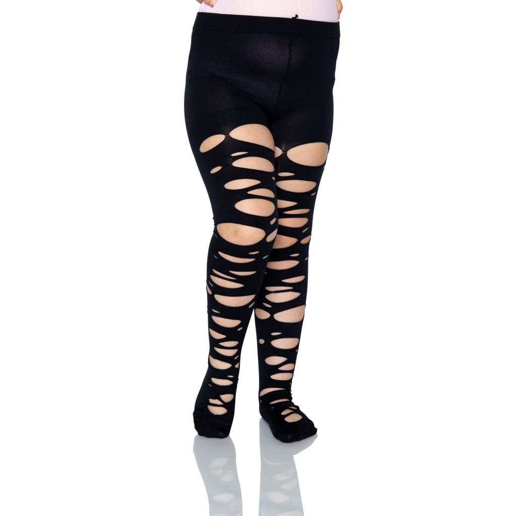 Tattered Punk Rock Tights - Child Girl’s Costume Accessory