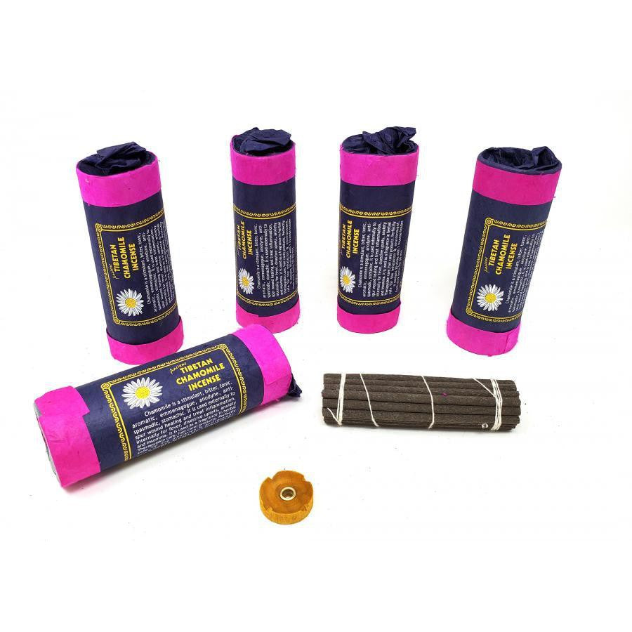 4.5" Tibetan Incense Dhoop - Chamomile (5 Packs of 30 Sticks) - Magick Magick.com