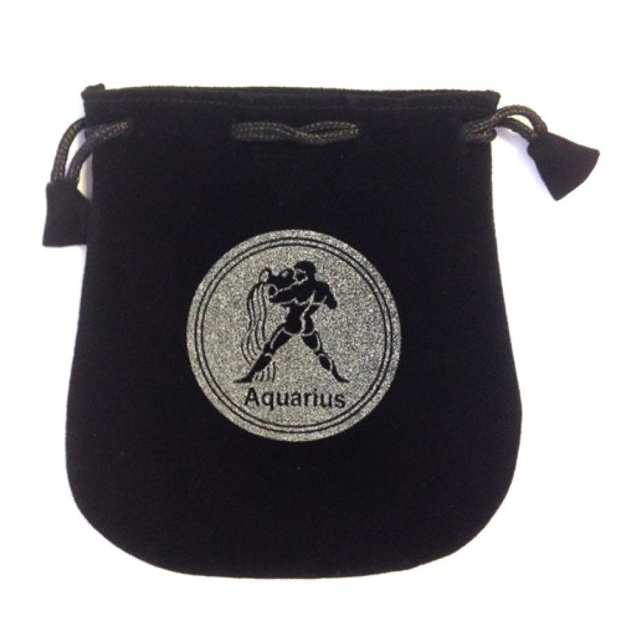 5" Astrology Sign Velvet Bag - Aquarius - Magick Magick.com
