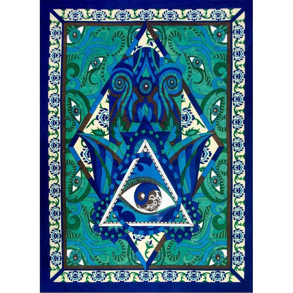 52" x 76" Cotton Tapestry - Fatima Hand - Magick Magick.com