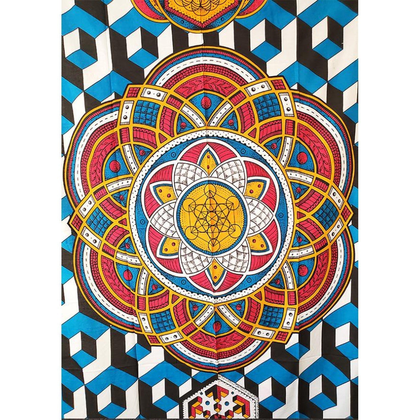 54" x 86" Geometric Design Multi Color Tapestry - Magick Magick.com