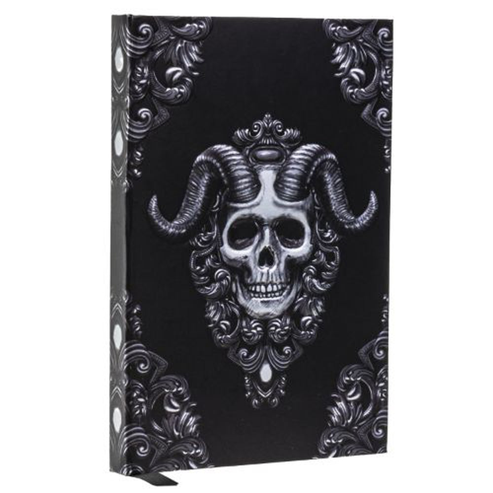 5.5" x 8.25" Hardcover Journal - Embossed Demon Skull - Magick Magick.com