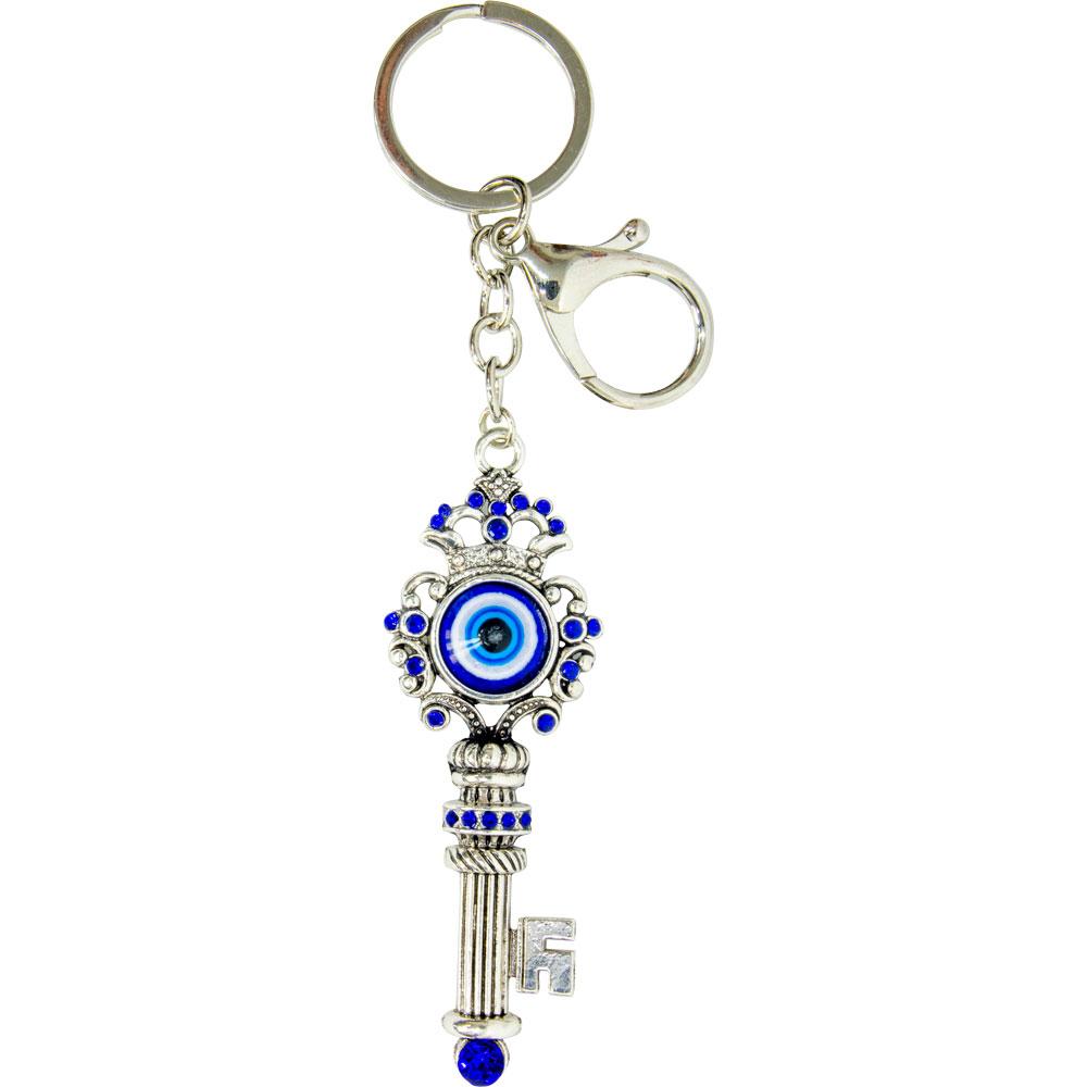 5.75" Evil Eye Talisman Key Ring - Latch Key - Magick Magick.com