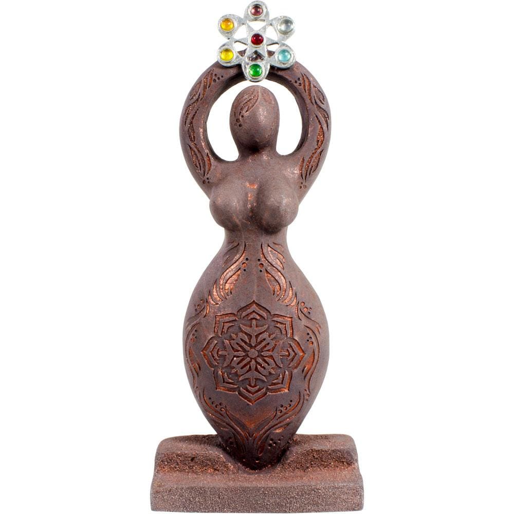5.75" Gypsum Cement Figurine - Lotus Goddess - Magick Magick.com