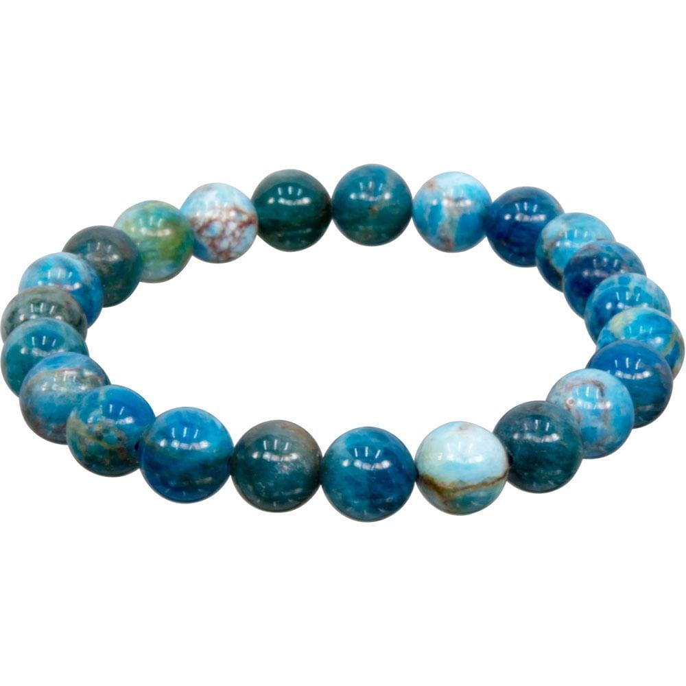 6-8 mm Elastic Bracelet Round Beads - Apatite - Magick Magick.com