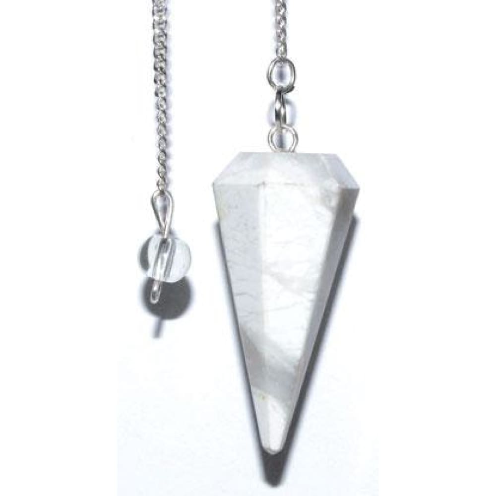 6-Sided Pendulum - Howlite - Magick Magick.com