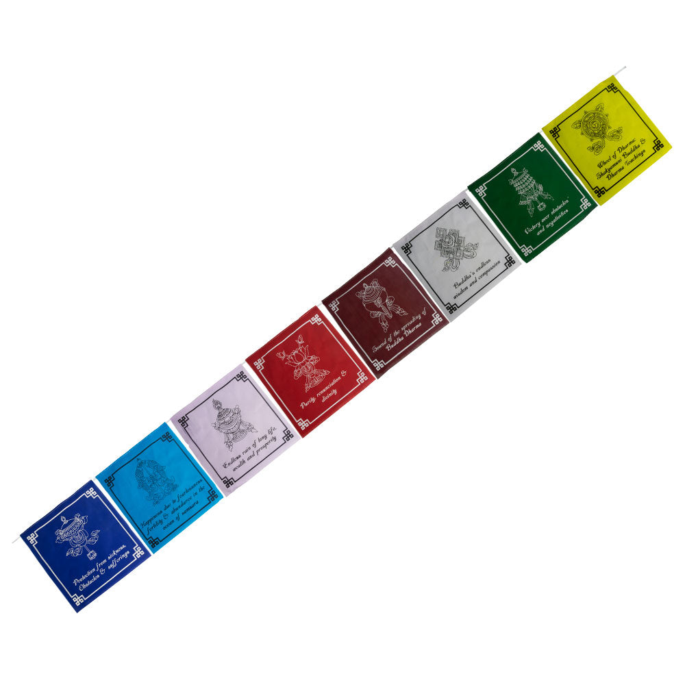 68" Tibetan Prayer Flags - 8 Auspicious Symbols - Magick Magick.com