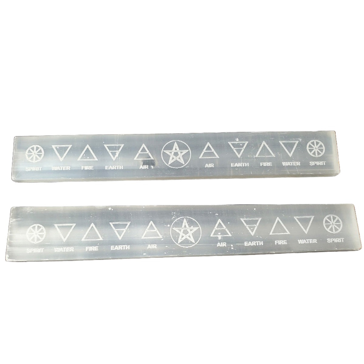 7" Five Elements Selenite Flat Wand - Magick Magick.com
