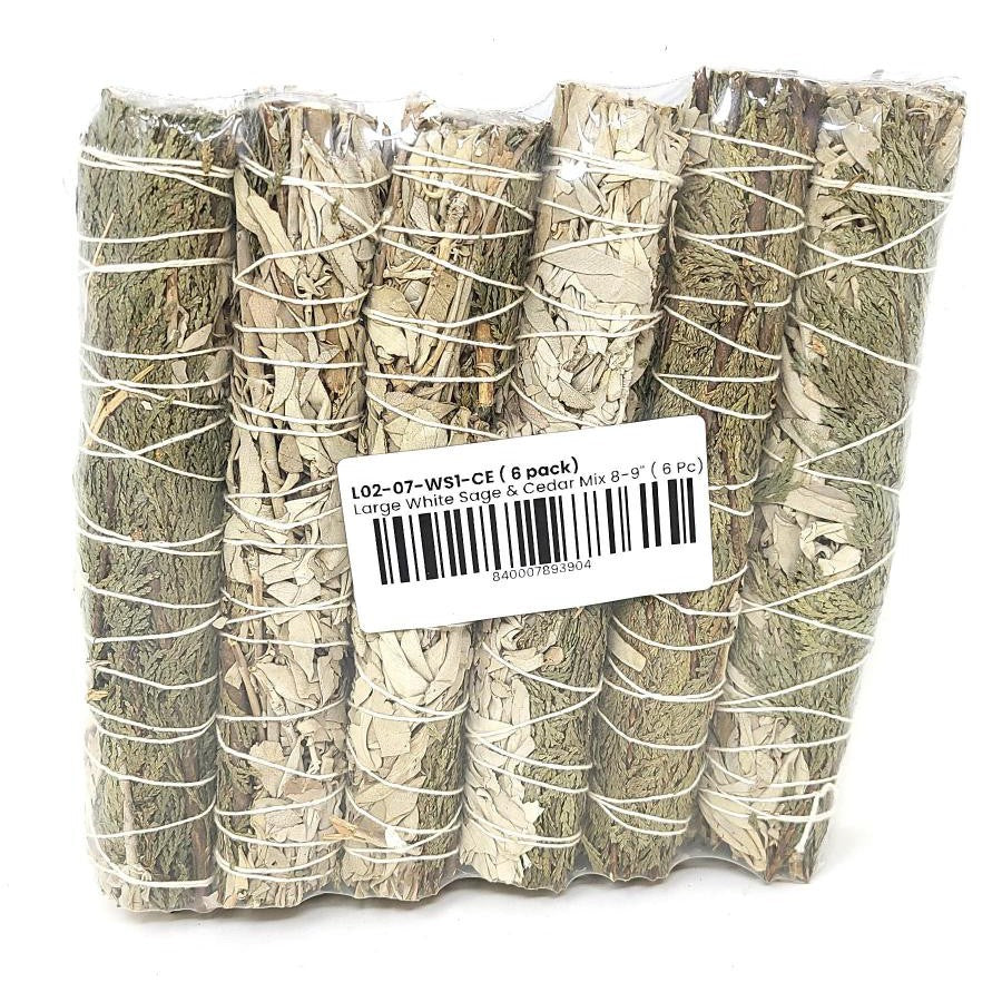 8-9" White Sage & Cedar Smudge Stick - Magick Magick.com