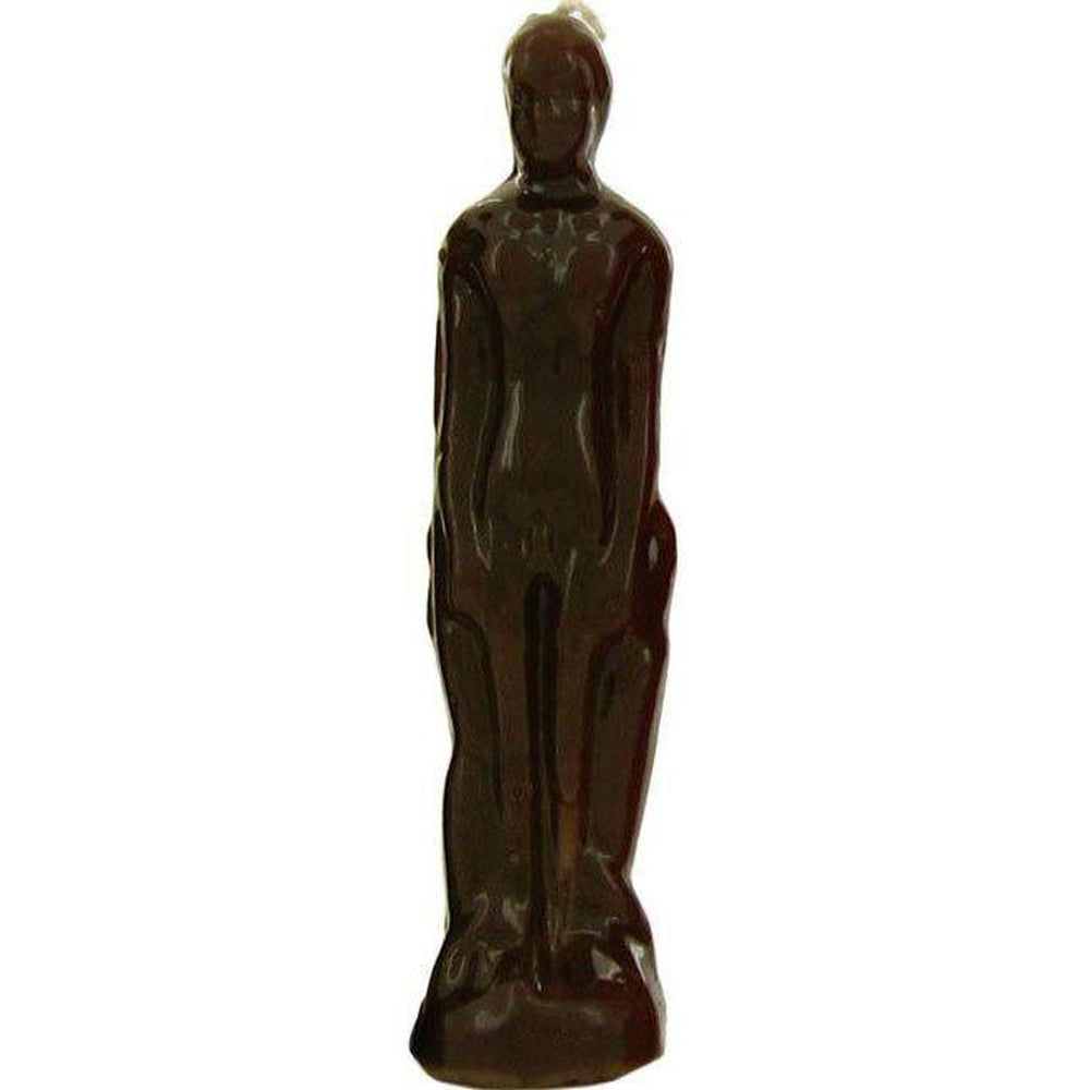8" Male Candle - Brown - Magick Magick.com