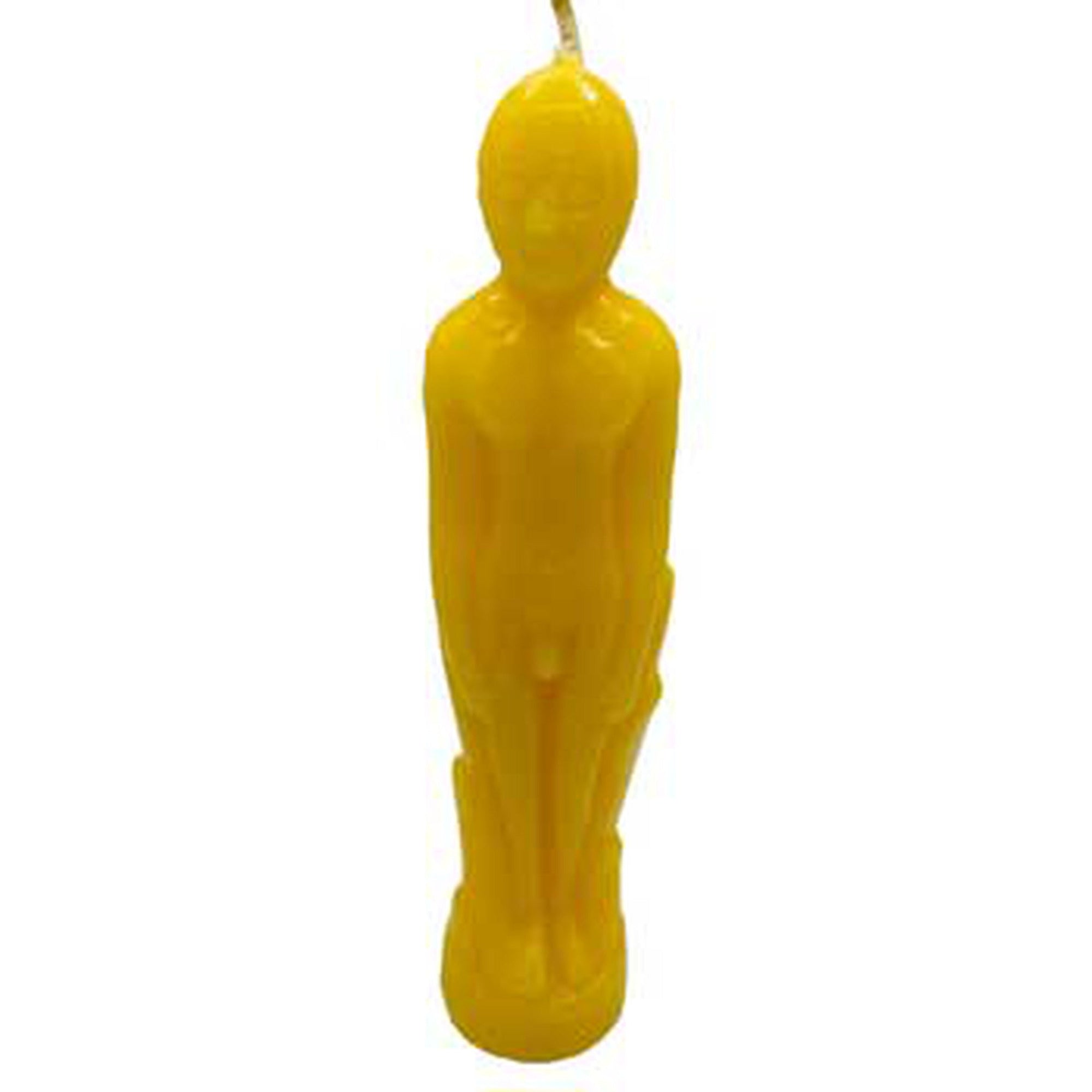 8" Male Candle - Yellow - Magick Magick.com