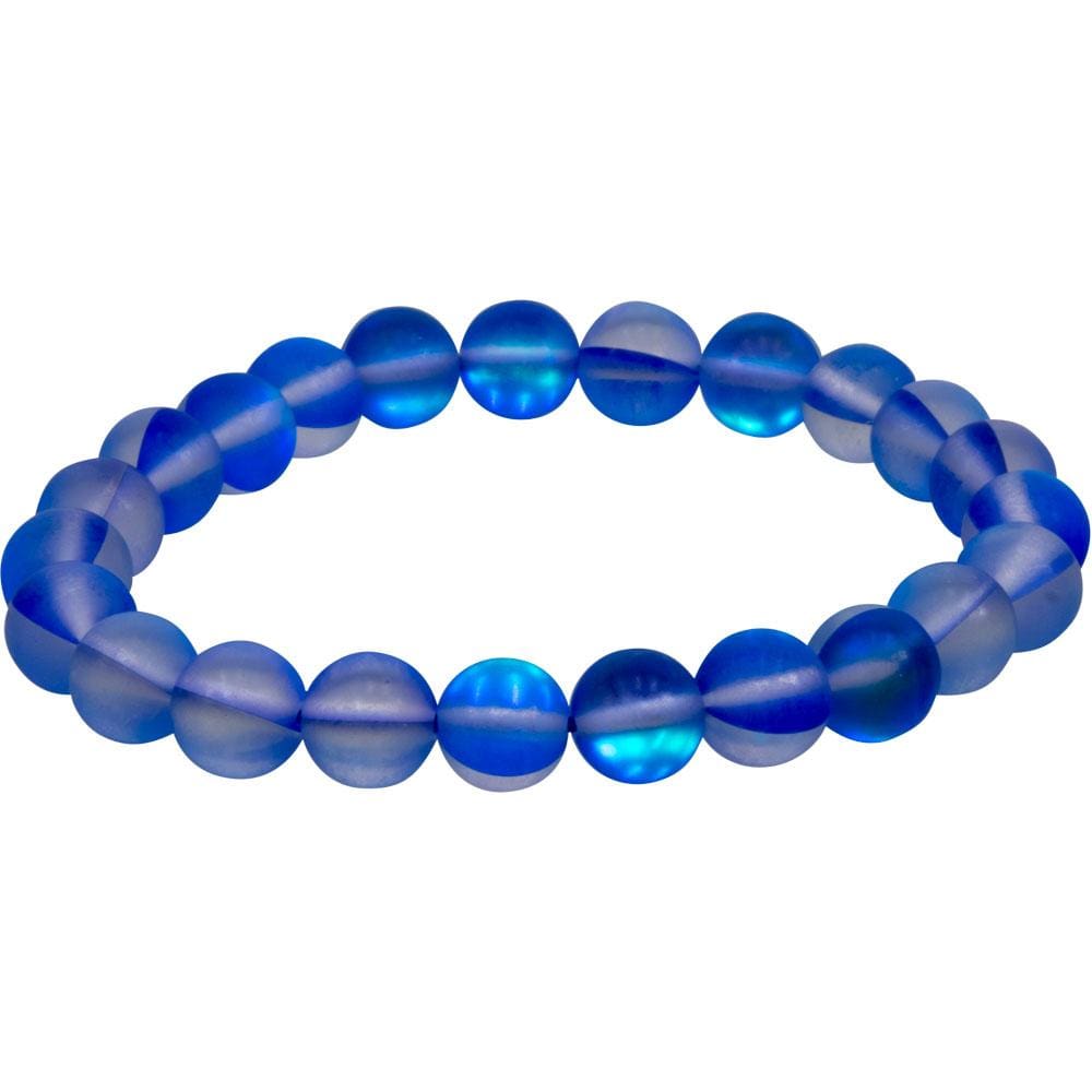 8 mm Elastic Bracelet Round Beads - Glass Cat Eye - Magick Magick.com