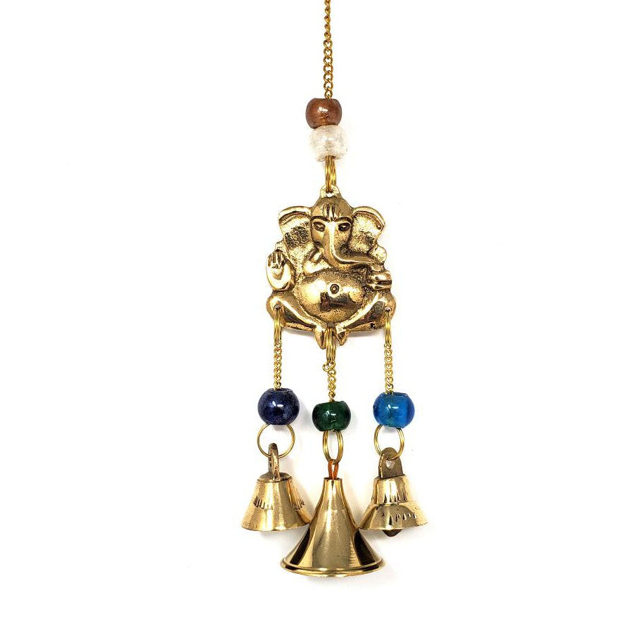 9" Ganesha Brass Wind Chime - Magick Magick.com