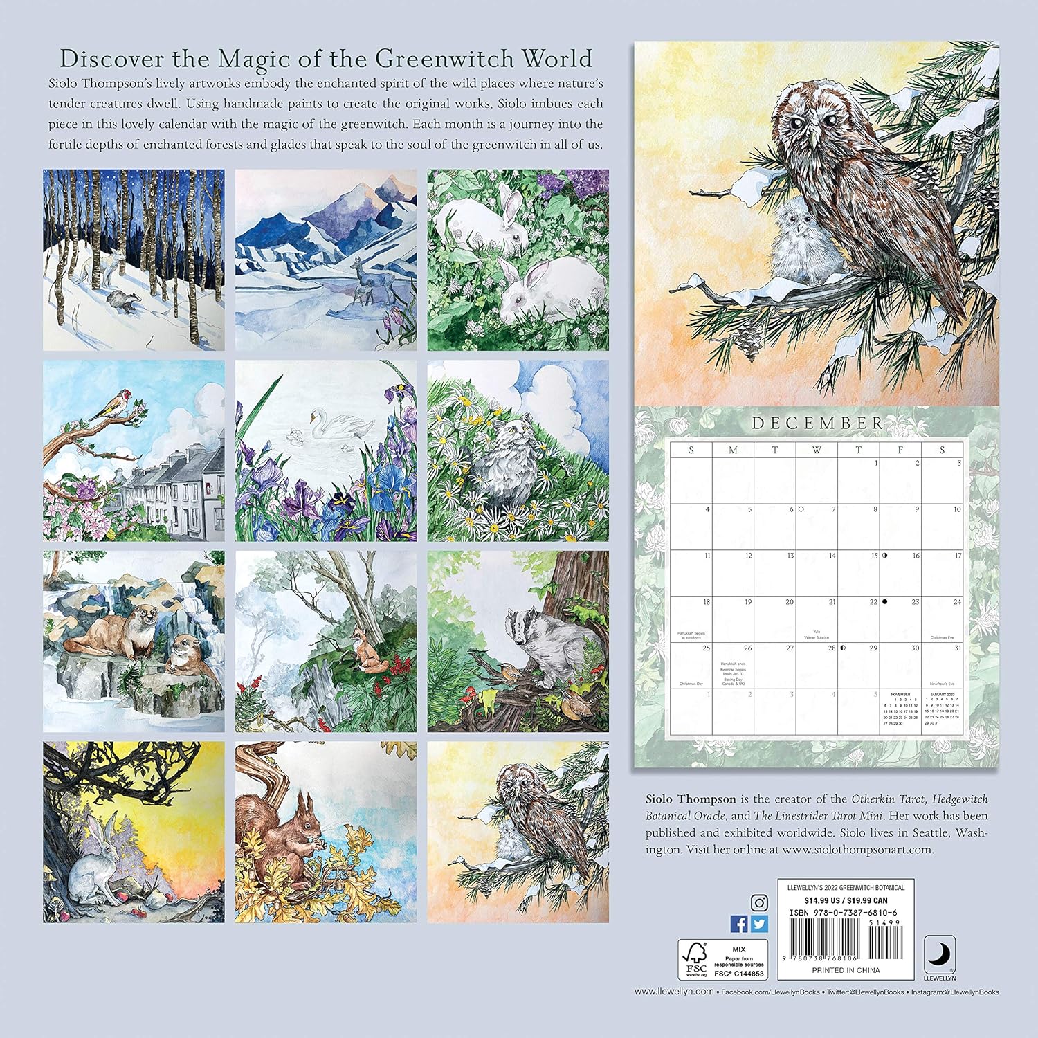 Llewellyn's 2022 Greenwitch Botanical Calendar by Llewellyn